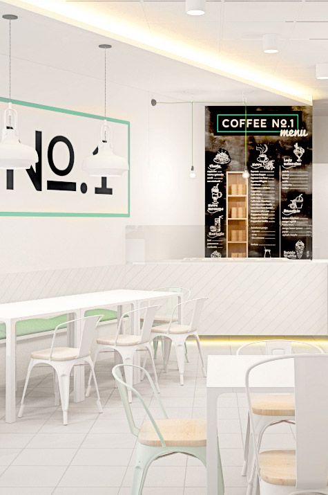 Projekt wnętrz kawiarni COFFEE No.1 w Gliwicach PRG45